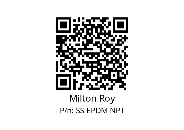   Milton Roy SS EPDM NPT