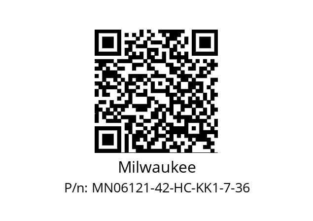   Milwaukee MN06121-42-HC-KK1-7-36