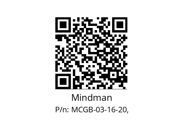   Mindman MCGB-03-16-20,