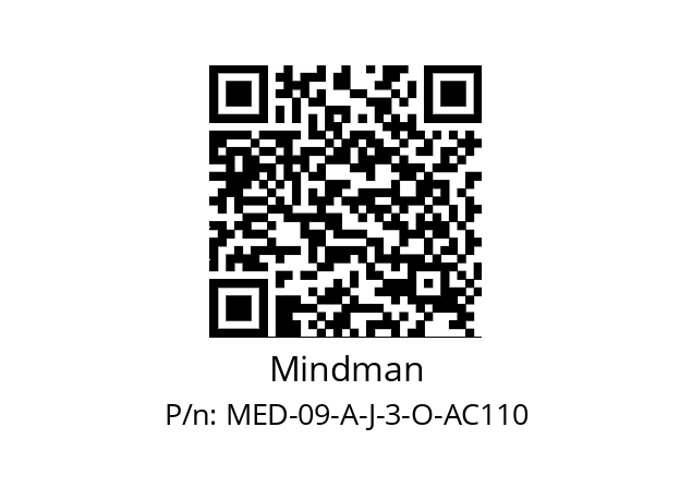   Mindman MED-09-A-J-3-O-AC110