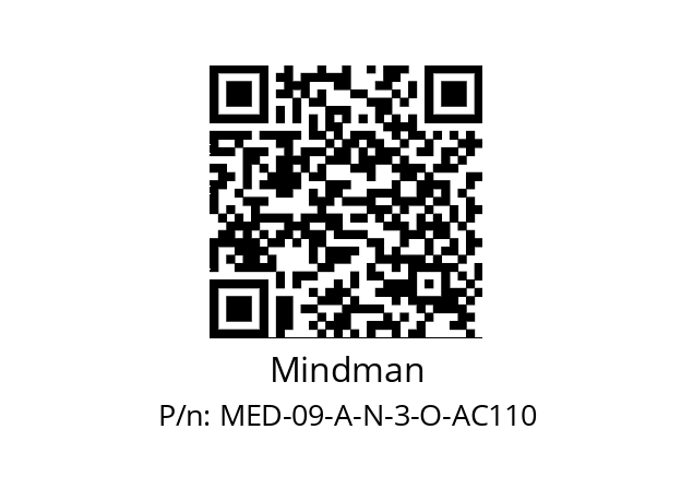   Mindman MED-09-A-N-3-O-AC110