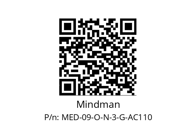   Mindman MED-09-O-N-3-G-AC110