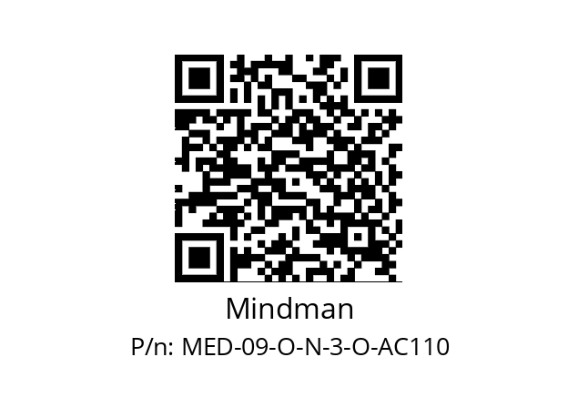   Mindman MED-09-O-N-3-O-AC110