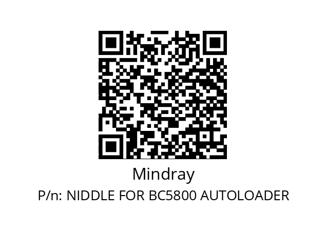   Mindray NIDDLE FOR BC5800 AUTOLOADER