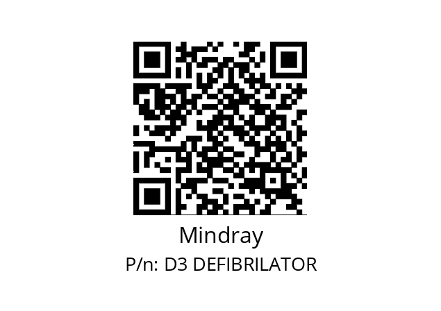   Mindray D3 DEFIBRILATOR