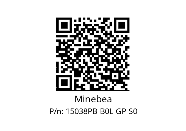   Minebea 15038PB-B0L-GP-S0