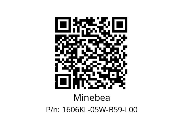   Minebea 1606KL-05W-B59-L00