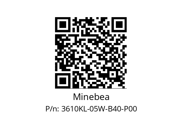   Minebea 3610KL-05W-B40-P00