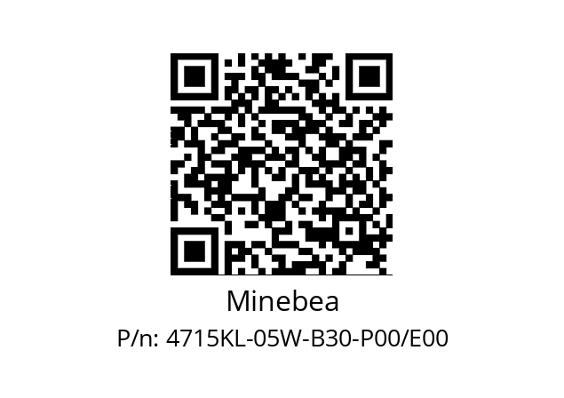   Minebea 4715KL-05W-B30-P00/E00