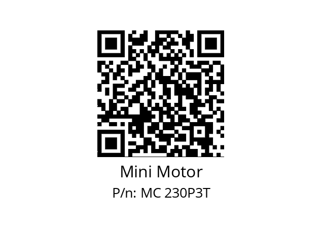   Mini Motor MC 230P3T