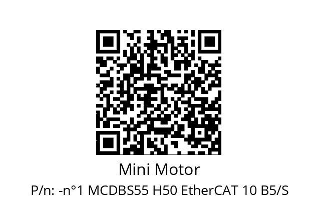   Mini Motor -n°1 MCDBS55 H50 EtherCAT 10 B5/S