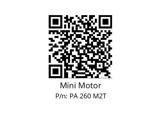   Mini Motor PA 260 M2T