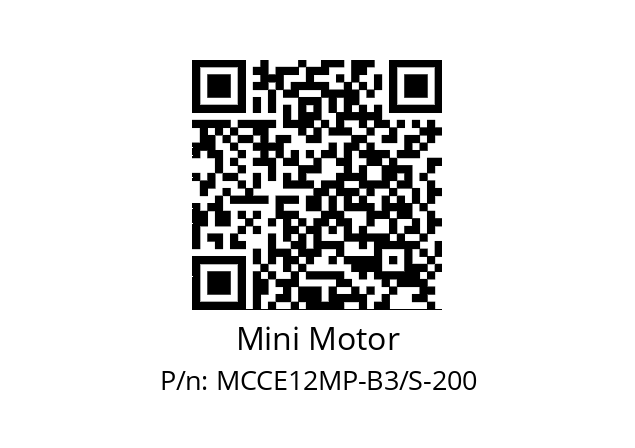   Mini Motor MCCE12MP-B3/S-200