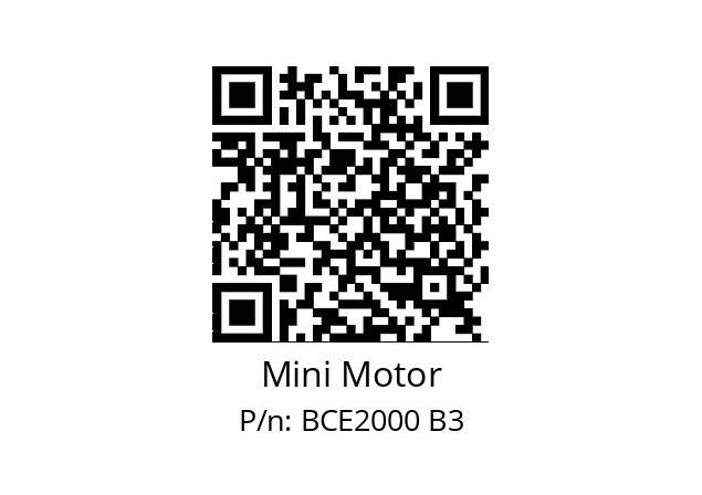   Mini Motor BCE2000 B3