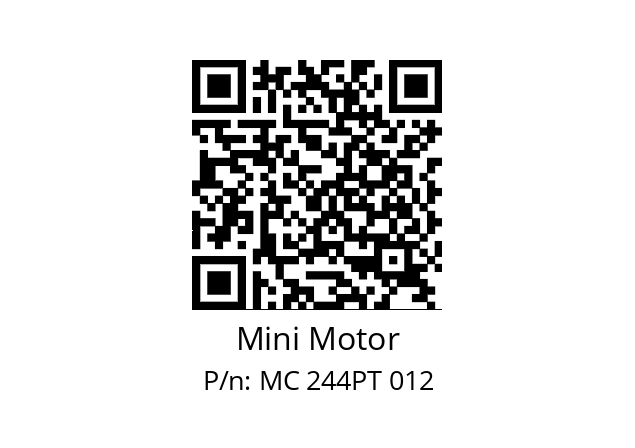   Mini Motor MC 244PT 012