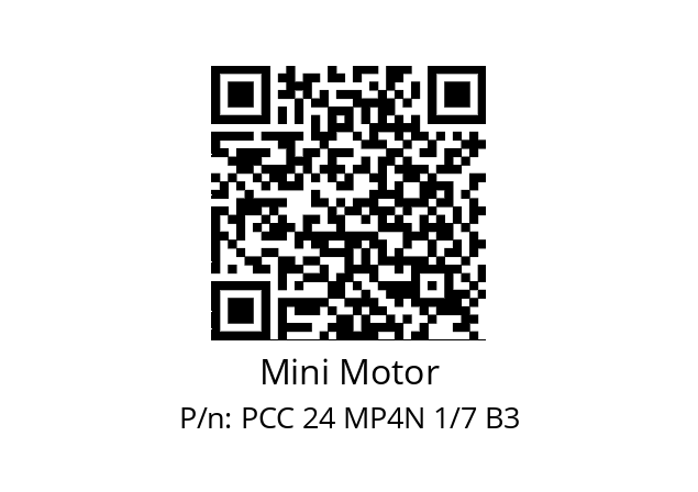   Mini Motor PCC 24 MP4N 1/7 В3