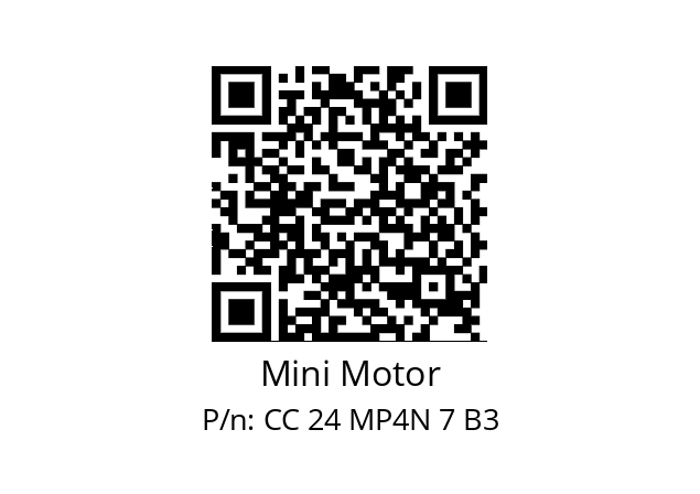   Mini Motor CC 24 MP4N 7 B3