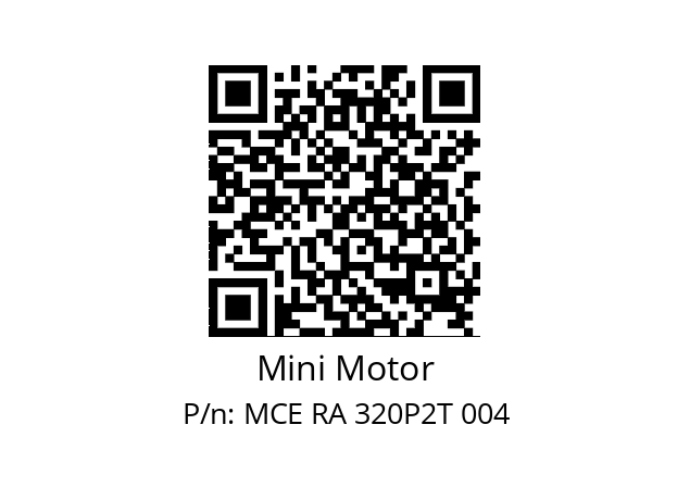   Mini Motor MCE RA 320P2T 004