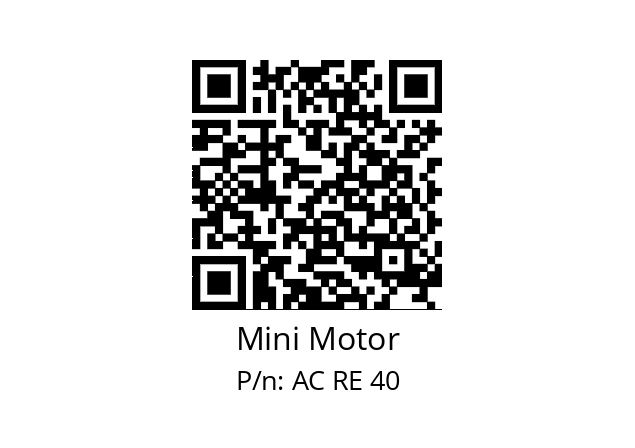   Mini Motor AC RE 40