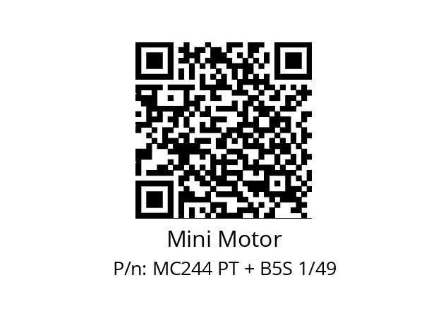   Mini Motor MC244 PT + B5S 1/49