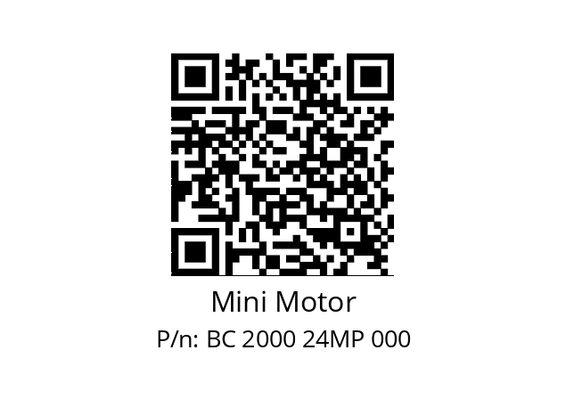   Mini Motor BC 2000 24MP 000