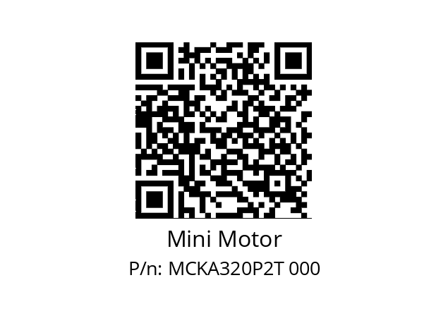   Mini Motor MCKA320P2T 000