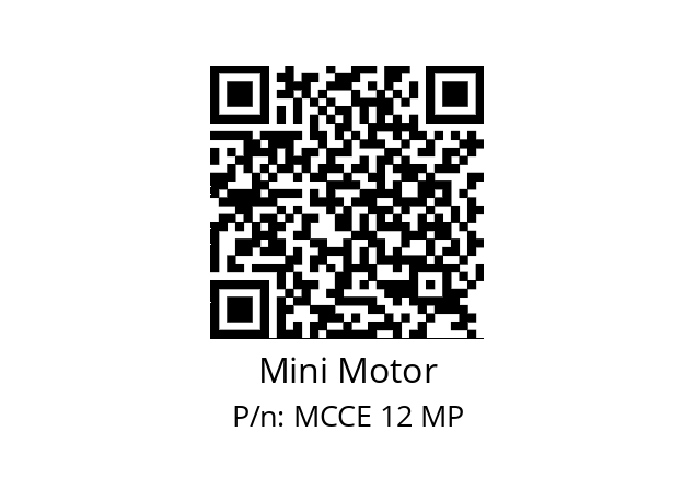   Mini Motor MCCE 12 MP