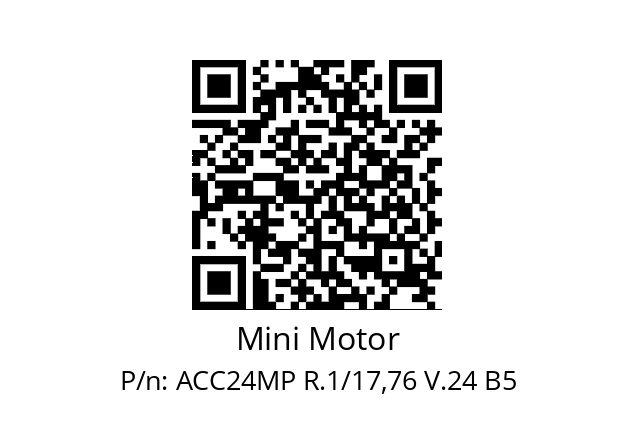   Mini Motor ACC24MP R.1/17,76 V.24 B5