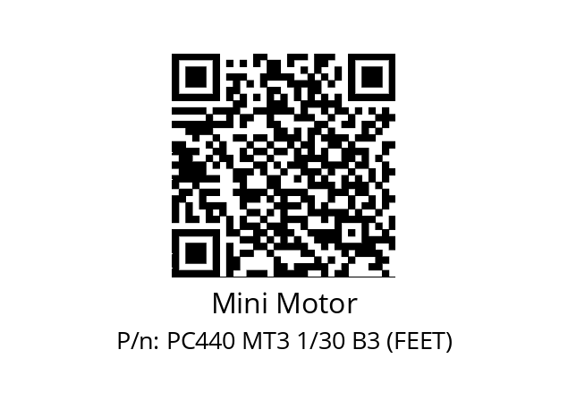   Mini Motor PC440 MT3 1/30 B3 (FEET)