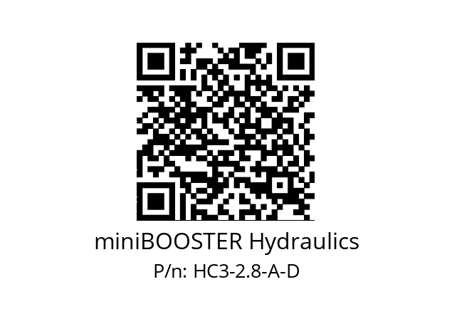   miniBOOSTER Hydraulics HC3-2.8-A-D