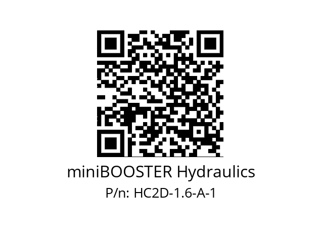   miniBOOSTER Hydraulics HC2D-1.6-A-1