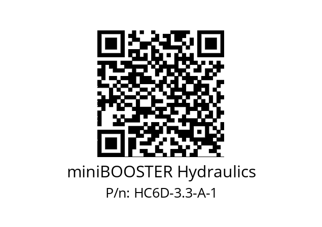   miniBOOSTER Hydraulics HC6D-3.3-A-1