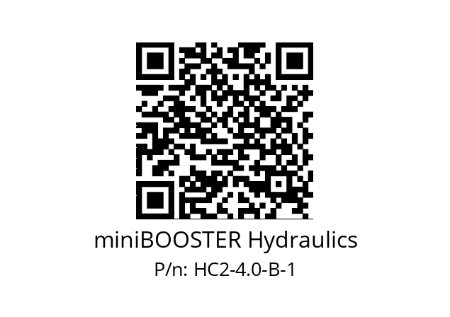   miniBOOSTER Hydraulics HC2-4.0-B-1