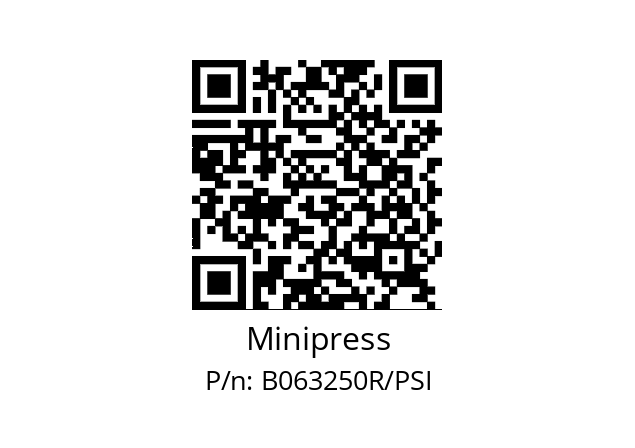   Minipress B063250R/PSI