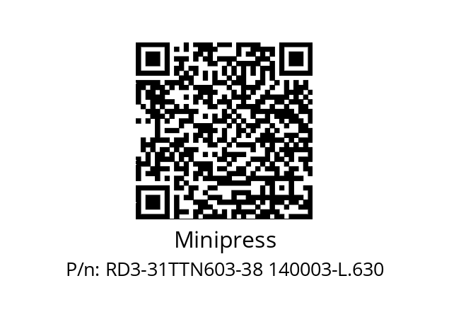   Minipress RD3-31TTN603-38 140003-L.630