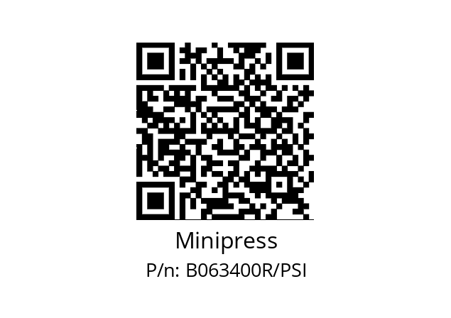   Minipress B063400R/PSI