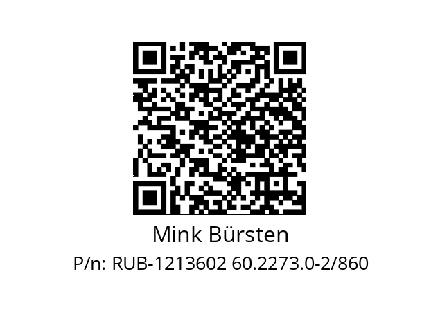   Mink Bürsten RUB-1213602 60.2273.0-2/860