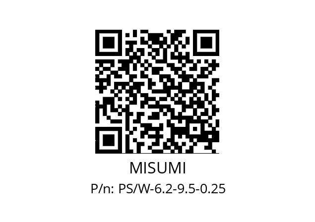   MISUMI PS/W-6.2-9.5-0.25