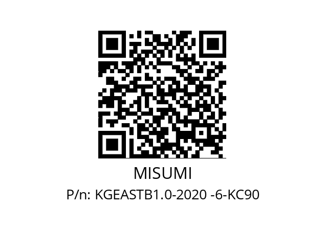   MISUMI KGEASTB1.0-2020 -6-KC90