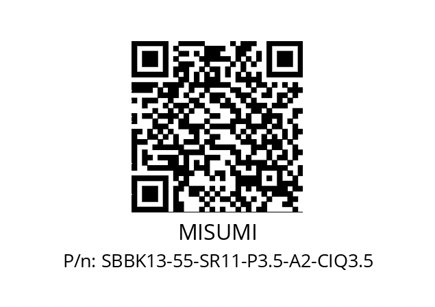   MISUMI SBBK13-55-SR11-P3.5-A2-CIQ3.5