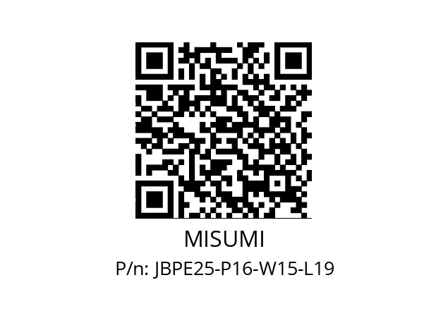   MISUMI JBPE25-P16-W15-L19