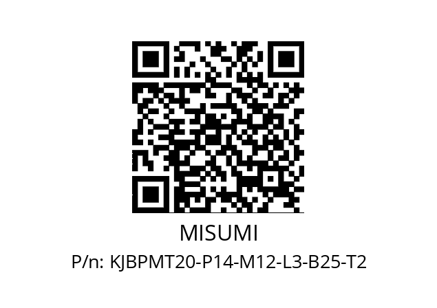   MISUMI KJBPMT20-P14-M12-L3-B25-T2