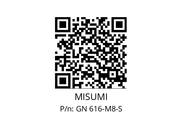   MISUMI GN 616-M8-S