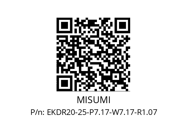   MISUMI EKDR20-25-P7.17-W7.17-R1.07