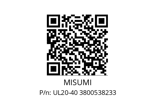   MISUMI UL20-40 3800538233