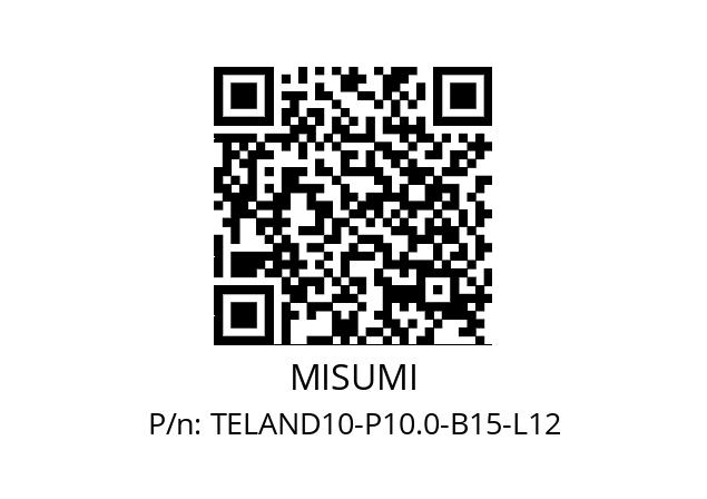   MISUMI TELAND10-P10.0-B15-L12