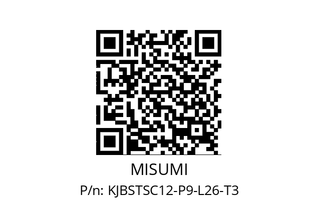   MISUMI KJBSTSC12-P9-L26-Т3