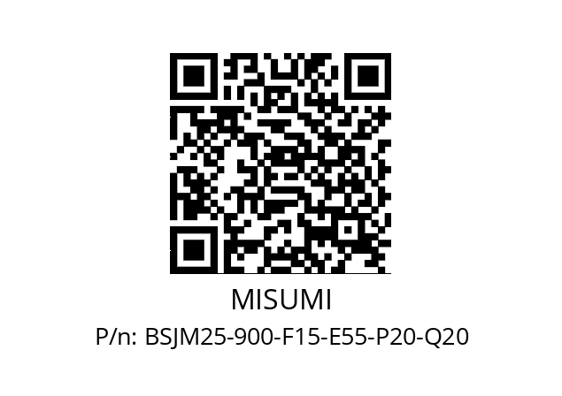   MISUMI BSJM25-900-F15-E55-P20-Q20