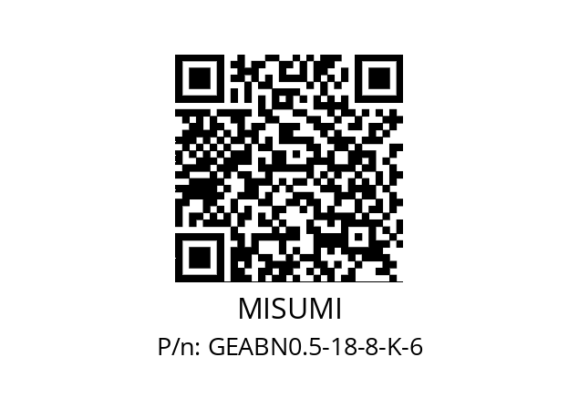   MISUMI GEABN0.5-18-8-K-6