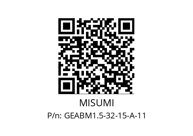   MISUMI GEABM1.5-32-15-A-11